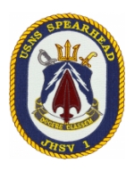USNS Spearhead JHSV-1 Ship Patch
