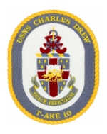 USNS Charles Drew T-AKE-10 Patch