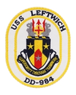 USS Leftwich DD-984 Ship Patch