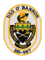 USS O'Bannon DD-987 Ship Patch