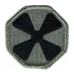 8th Army Patch Foliage Green (With Hook Fastener)