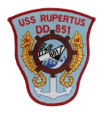 USS Rupertus DD-851 Ship Patch (with Seahorse)