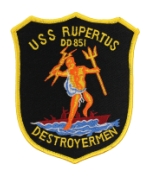 USS Rupertus DD-851 Ship Patch (Destroyerman)