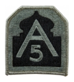 5th Army Patch Foliage Green (Velcro Backed)