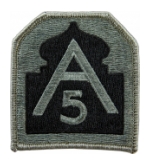 5th Army Patch Foliage Green (With Hook Fastener)