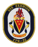 USS Fahrion FFG-22 Ship Patch
