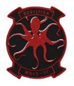 Marine Aviation Logistics Squadron MALS-11 Patch (DEVILFISH)