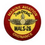 Marine Aviation Logistics Squadron MALS-26 Patch (ORDNANCE)