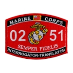 USMC MOS 0251 Interrogator Translator Patch