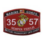 USMC MOS 3557 Motor Transport Ops Chief Patch