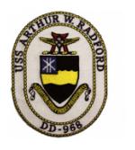 USS Arthur W. Radford DD-968 Ship Patch