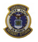 Operation Desert Storm Patch U.S. Air Force