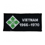 4th Infantry Division Vietnam Patch w/ Dates