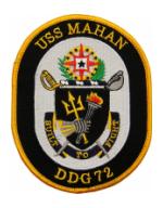 USS Mahan DDG-72 Ship Patch