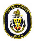 USS Devastator MCM-6 Ship Patch