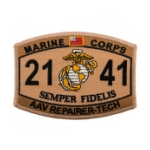 USMC MOS 2141 AAV Repairer-Tech (Desert) Patch