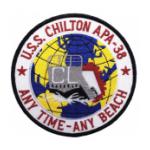 USS Chilton APA-38 Ship Patch