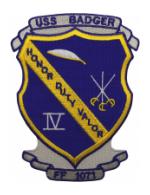 USS Badger FF-1071 Ship Patch