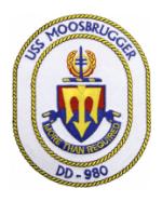 USS Moosbrugger DD-980 Ship Patch
