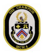 USS Champion MCM-4 Ship Patch