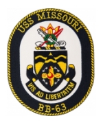 USS Missouri BB-63 Ship Patch