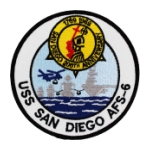 USS San Diego AFS-6 Ship Patch