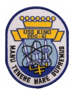 USS King DDG-41 Ship Patch