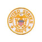 Navy Logo Patch (Gold on White)