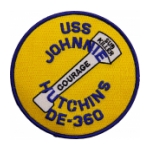 USS Johnnie Hutchins DE-360 Ship Patch