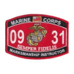 USMC MOS 0931 Marksmanship Instructor Patch