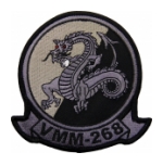 Marine Medium Tiltrotor Squadron VMM-268 (Grey / Black) Patch