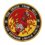 USS Abraham Lincoln CVN-72 Ship 1991 Cruise Patch