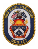 USS Paul Ignatius DDG-117 Ship Patch