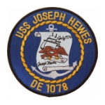 USS Joseph Hewes DE-1078 Ship Patch