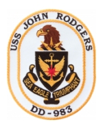USS John Rodgers DD-983 Ship Patch