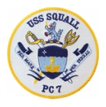 USS Squall PC-7 Ship Patch