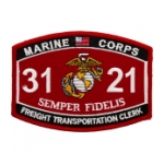 USMC MOS 3121 Freight Transportation Clerk Patch