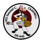 USS Kendall C. Campbell DE-443 Ship Patch