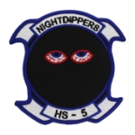 Navy Helicopter Anti-Submarine Squadron Patch HS-5