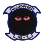 Navy Helicopter Anti-Submarine Squadron Patch HS-5