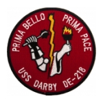 USS Darby DE-218 (Prima Bello / Prima Pace) Ship Patch