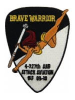 Army 4th Battalion 227th Aviation Regiment 1st Air Cavalry OIF 09-10 (Brave Warrior) Patch