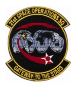 Air Force 21st Space Operations Squadron Patch ( With Hook Fastener )