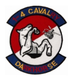 1st Battalion / 4th Cavalry Regiment Darkhorse Patch