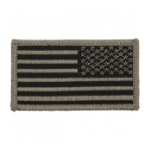 American Flag Patch Foliage Green (Reversed w/ Velcro)