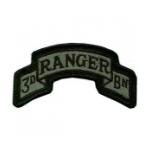 3/75th Infantry Scroll Patch  Foliage Green (Velcro Backed)