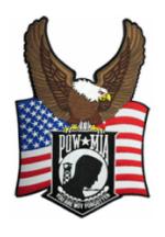 Pow MIA Eagle Large Backpatch