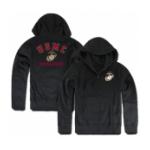 Marine Full Zip Printed Fleece Hoodie (Black)