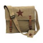 Khaki Vintage Medic Bag with Brown China Star Symbol