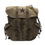 Olive Drab Vintage Star Back Pack